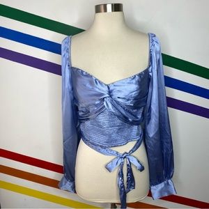 NEW Urban Outfitters silky crop top size large